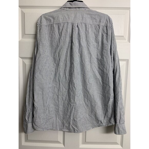 Abercrombie & Fitch Stripe Cotton Muscle Strip Button Down Shirt Size XL - Picture 3 of 8